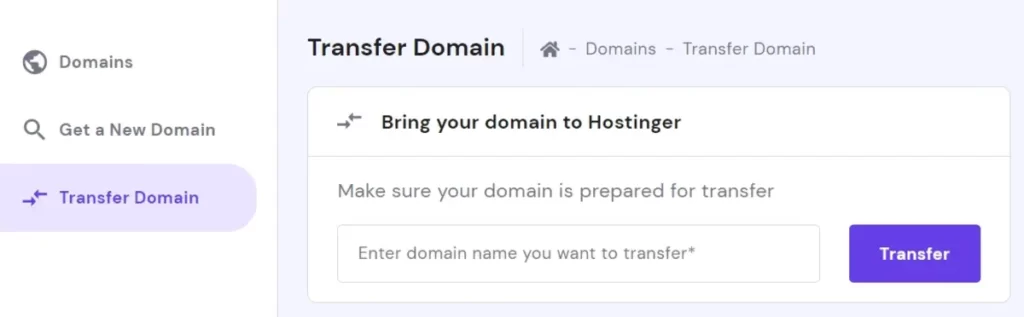 Transfer domain from GoDaddy to Hostinger